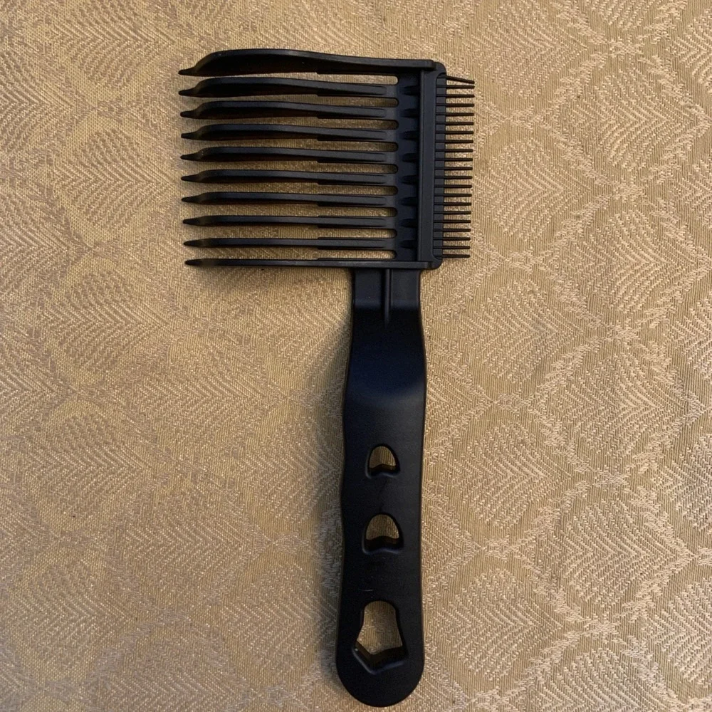 Fade Comb for Hair Cutting Professional Barber Tool for Self-Cut & Fade H Black